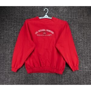 Vintage Ohio State Buckeyes Sweatshirt Mens XL Red 2002 National Champions NCAA
